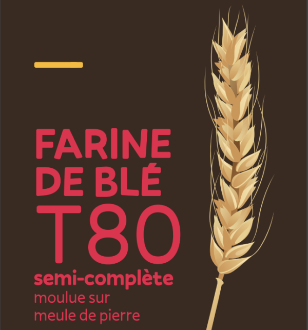 Farine de blé BIO T80 - 1kg - Le Fournil des paysans (74)