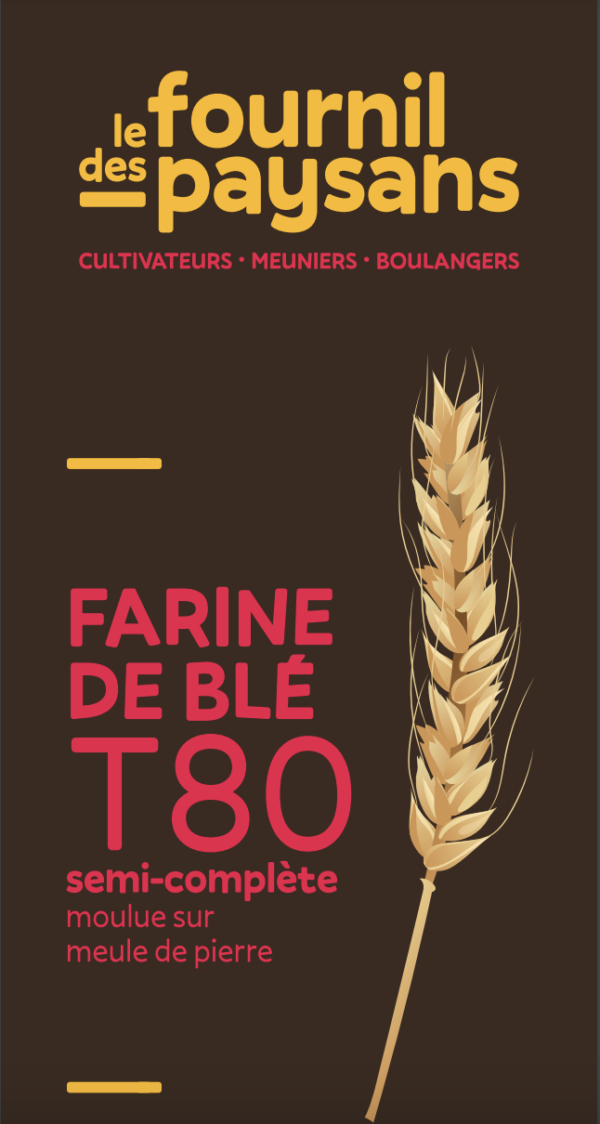 Farine de blé BIO T80 - 1kg - Le Fournil des paysans (74) – Image 2