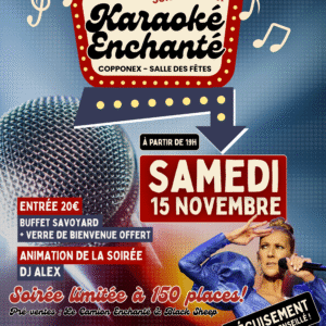 Place pour le Karaoké Enchanté — Samedi 15 Novembre