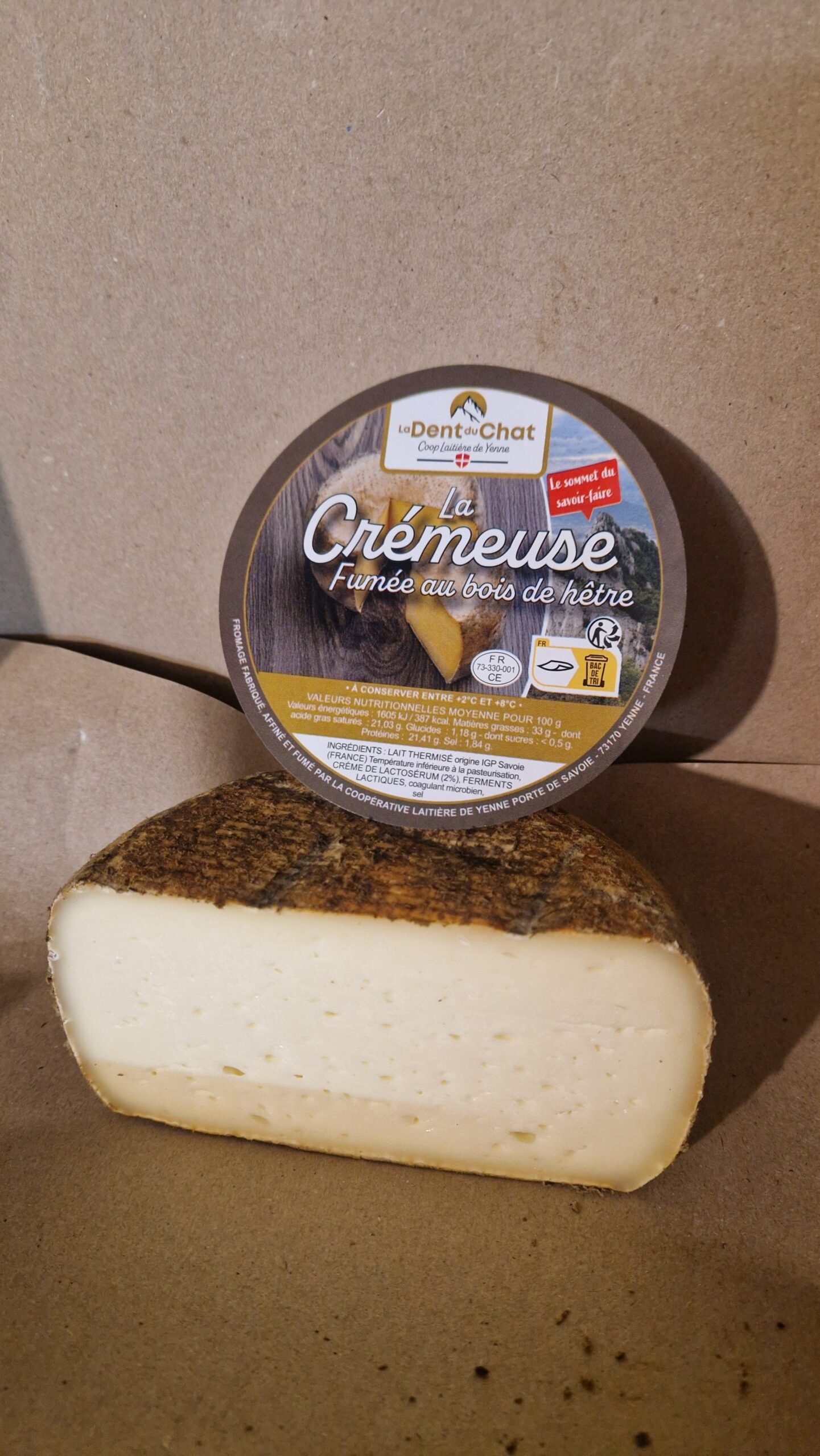 Demi-Tomme de Yenne Crémeuse fumée au bois de hêtre | La Dent du Chat | env 325gr